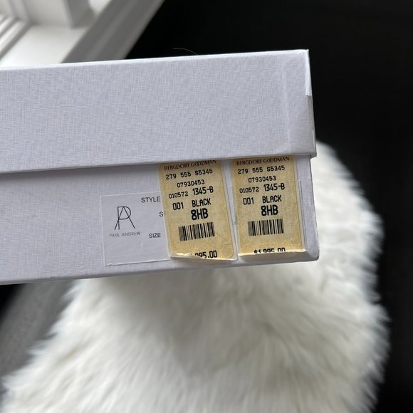 Paul Andrew Women’s Black Leather High Heel Gladiator Sandals -Size 38.5 - Picture 10 of 11